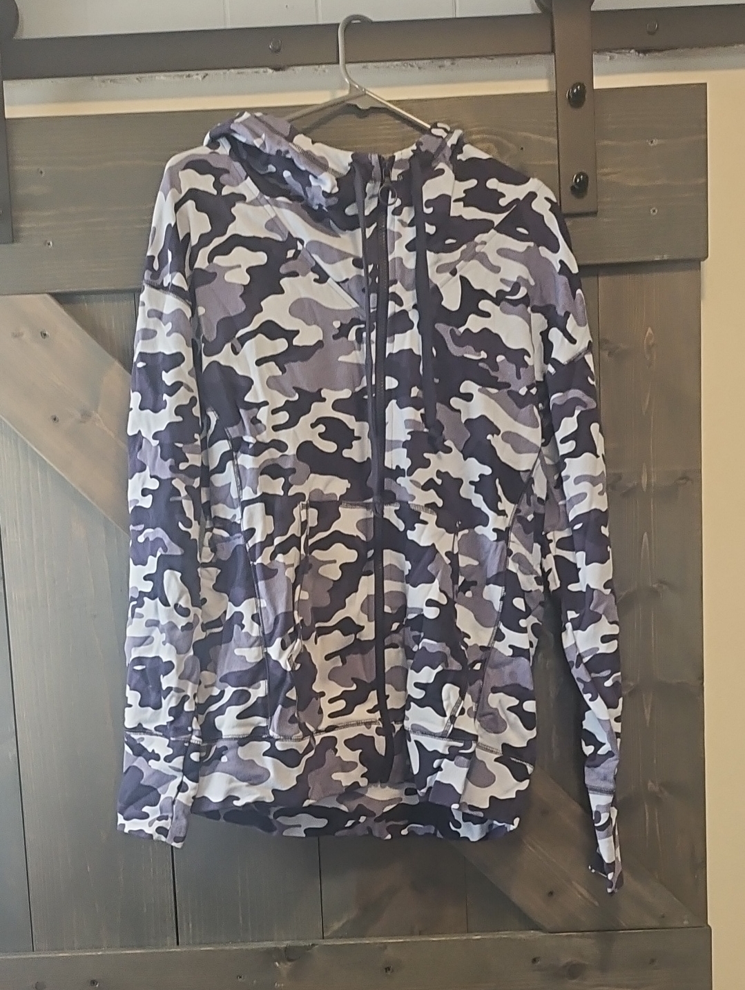 Fabletics Light Blue Camo Leah Oversized Hoodie